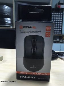 Купить Мышь Real-El RM-207 USB Black 